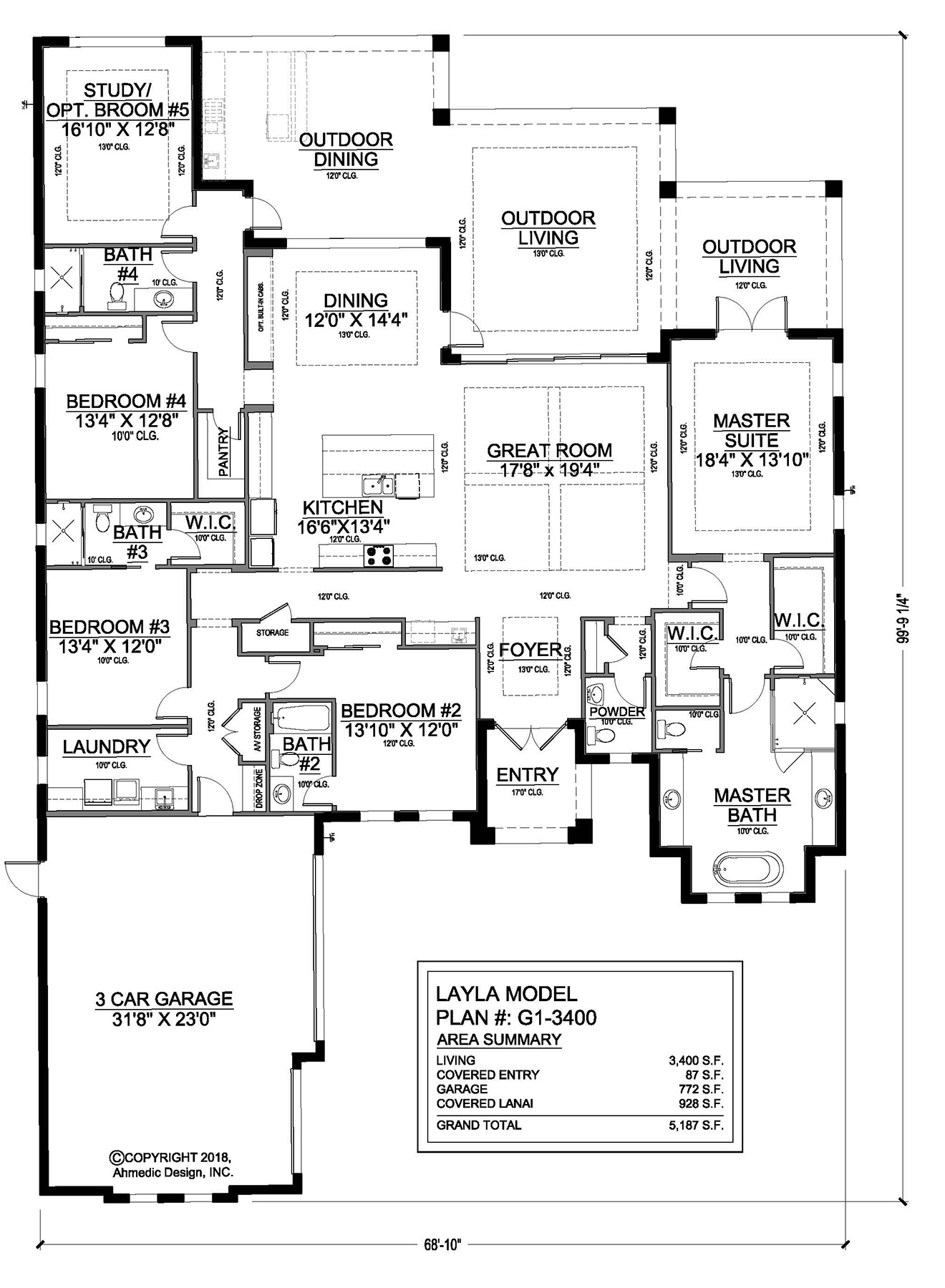G1-3400 Floor Plan